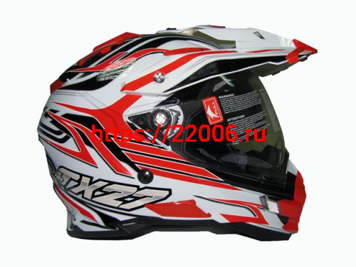 Мотошлем THH TX-27№1 white/red (S) Мотошлем THH TX-27№1 white/red (S)