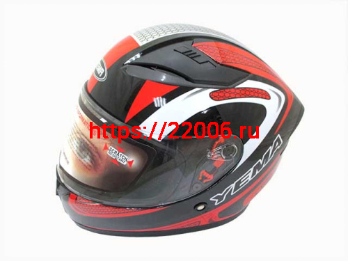 Мотошлем YM-832 Graphics черно-красный (XL)