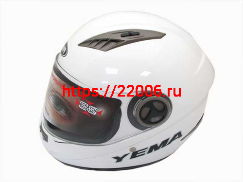 Мотошлем YM-827 белый (M) Мотошлем YM-827 белый (M)