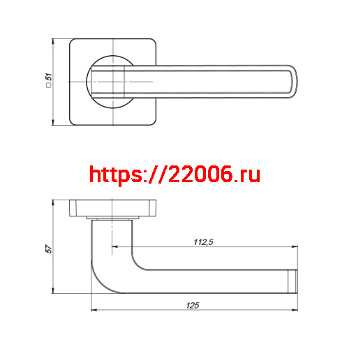 Ручка Punto (Пунто) раздельная K.ZQ51.FUTURA (FUTURA ZQ) SN/WH-19 матовый никель/белый фото 3