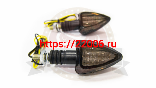 Боковой фонарь (LED) (компл. - 1 пар) QZ-004 черный, конусовидный Боковой фонарь (LED) (компл. - 1 пар) QZ-004 черный, конусовидный