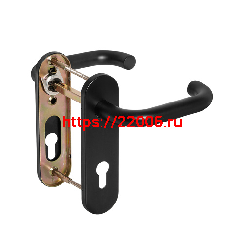 Ручка Fuaro (Фуаро) дверная FP.DH72.0433 SS 201 BLACK с пружиной, нержавейка 201, черный, квадрат 9x140 мм Ручка Fuaro (Фуаро) дверная FP.DH72.0433 SS 201 BLACK с пружиной, нержавейка 201, черный, квадрат 9x140 мм