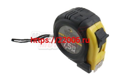 Рулетка обрезиненная 7,5мх25мм, ударопрочная "Чеглок" (14-01-170) Рулетка обрезиненная 7,5мх25мм, ударопрочная "Чеглок" (14-01-170)