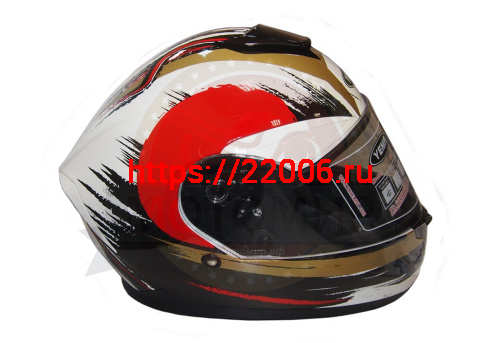 Шлем интеграл YM-831 "YAMAPA" CAT WHITE, BLUE YELLOW, размер XL (прозрачный визор) NEW (6 шт. упак) фото 2 Шлем интеграл YM-831 "YAMAPA" CAT WHITE, BLUE YELLOW, размер XL (прозрачный визор) NEW (6 шт. упак) фото 2