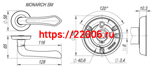 Ручка Fuaro (Фуаро) раздельная R.SM58.MONARCH (MONARCH SM) AS-3 античное серебро фото 3 Ручка Fuaro (Фуаро) раздельная R.SM58.MONARCH (MONARCH SM) AS-3 античное серебро фото 3