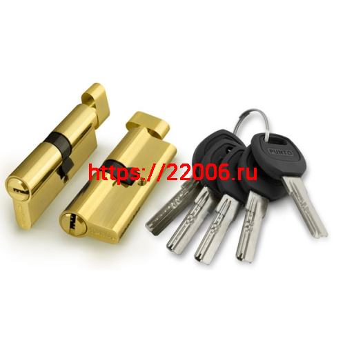 Цилиндровый Punto (Пунто) механизм (A202/60) A2002Knob60(25+10+25) с вертушкой PB латунь