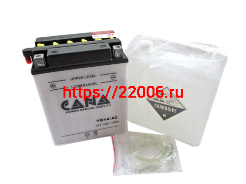 Аккумулятор CANA 12v/14hr YB14-A2(160EN, DC, 134*89*166,4,6 кг) 4 шт