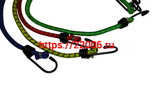 Резинка для багажа (комплект 4 шт. длина 60 см., диам 8мм) СС010801 (импорт) фото 2 Резинка для багажа (комплект 4 шт. длина 60 см., диам 8мм) СС010801 (импорт) фото 2