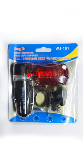 Фары Вело комплект, передняя №808 (фонарик) и задняя 603Т(бат.)