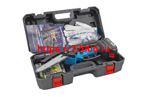 Пила цепная аккумуляторная LITHIUM 8" (700Вт,щеточн, компл: шина,2цепи,2АКБ,ЗУ,перч,очк,кейс,ключи) фото 3 Пила цепная аккумуляторная LITHIUM 8" (700Вт,щеточн, компл: шина,2цепи,2АКБ,ЗУ,перч,очк,кейс,ключи) фото 3