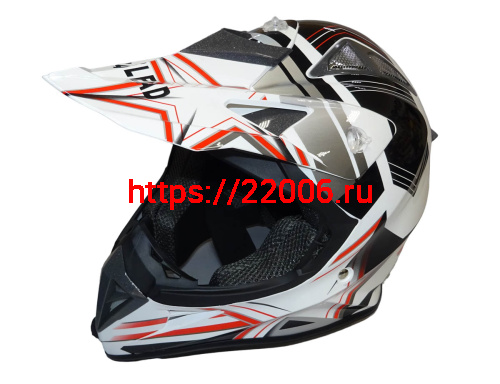 Шлем кроссовый "Safelead" HF-116 MATT BLACK белый Q158R размер L NEW Шлем кроссовый "Safelead" HF-116 MATT BLACK белый Q158R размер L NEW