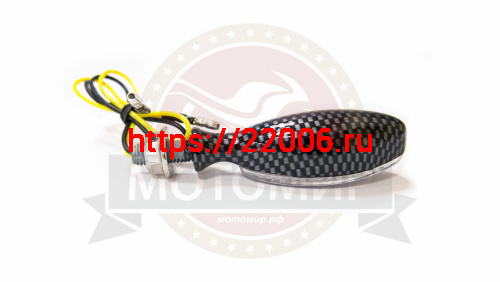 Боковой фонарь (LED) Мини 001 металл Карбон (овальчик, вытянутый) (компл. - 1 пар) фото 3 Боковой фонарь (LED) Мини 001 металл Карбон (овальчик, вытянутый) (компл. - 1 пар) фото 3