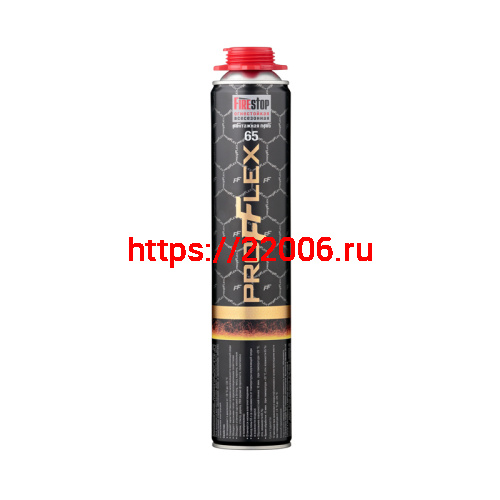 Пена монтажная огнестойкая PROFFLEX FIRESTOP 65л всесезонная Пена монтажная огнестойкая PROFFLEX FIRESTOP 65л всесезонная