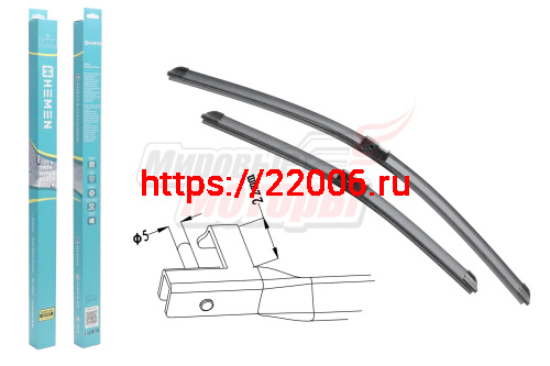 Щётки стеклоочистителя комплект 2шт. HEMEN 425/600 мм (HP60425C) Щётки стеклоочистителя комплект 2шт. HEMEN 425/600 мм (HP60425C)