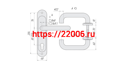 Ручка Crit-M (Крит-М) на планке Р85-5858У-Хш /00350/ фото 2 Ручка Crit-M (Крит-М) на планке Р85-5858У-Хш /00350/ фото 2