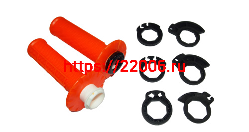 Грипсы руля голые цветные, G2, с фиксаторами (OTM)