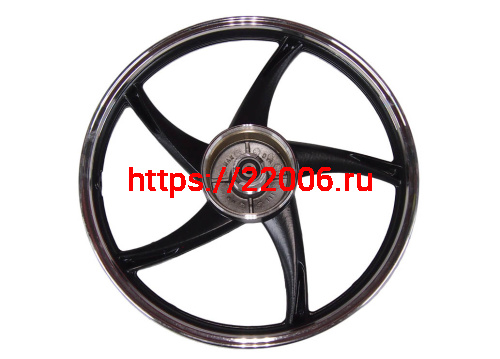 Обод 17" передний литой №3 барабан. тормоз 1,4-17 Альфа, RUBIKON черный (5 С-луч) (НАБОР) Обод 17" передний литой №3 барабан. тормоз 1,4-17 Альфа, RUBIKON черный (5 С-луч) (НАБОР)