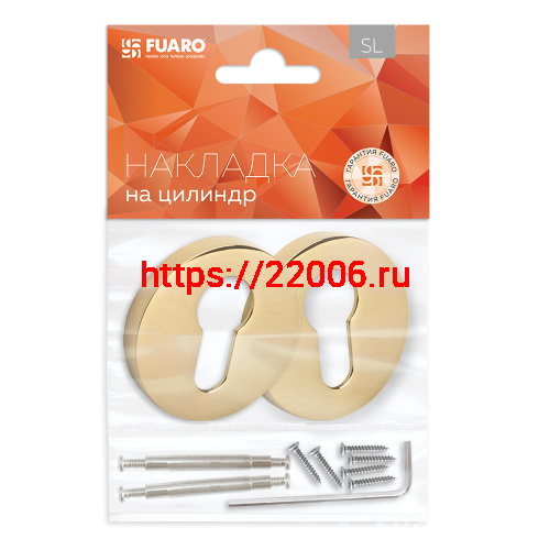 Накладка Fuaro (Фуаро) на цилиндр ET.R.SLR52 GOLD-24 золото-24 фото 2 Накладка Fuaro (Фуаро) на цилиндр ET.R.SLR52 GOLD-24 золото-24 фото 2