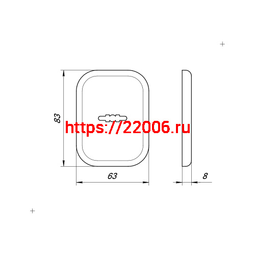 Накладка Fuaro (Фуаро) на сувальдный замок ESC.S.XL/K.486 BL (SC 486-S SQ XL) со шторкой черный (1шт.) фото 3 Накладка Fuaro (Фуаро) на сувальдный замок ESC.S.XL/K.486 BL (SC 486-S SQ XL) со шторкой черный (1шт.) фото 3
