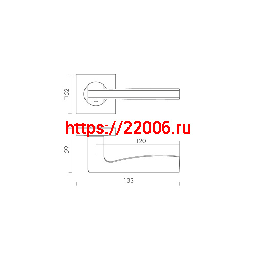 Ручка Fuaro (Фуаро) раздельная K.KM52.ROCK (ROCK KM) BL-24 черный фото 3