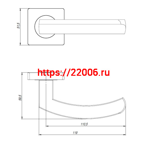 Ручка Ajax (Аякс) раздельная K.JK51.SIGMA (SIGMA JK) BL-24 черный фото 3 Ручка Ajax (Аякс) раздельная K.JK51.SIGMA (SIGMA JK) BL-24 черный фото 3