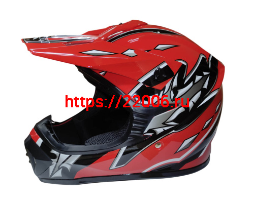 Шлем кроссовый KIRIN QL-128S, черный, красный, черн-крас, чер-желт, размер M фото 2 Шлем кроссовый KIRIN QL-128S, черный, красный, черн-крас, чер-желт, размер M фото 2