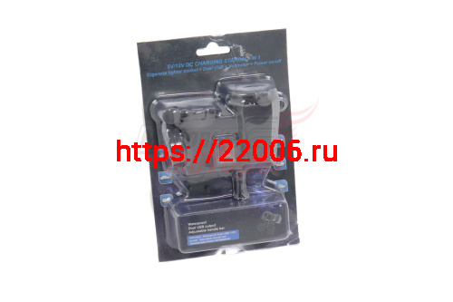 Гнездо зарядное 12В+USB-разъём с выключателем и указателем напряжения для крепления на руль с провод Гнездо зарядное 12В+USB-разъём с выключателем и указателем напряжения для крепления на руль с провод