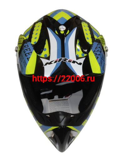 Шлем кроссовый KIRIN K27, черный, черн-бел, зелен-желт, размер M фото 7 Шлем кроссовый KIRIN K27, черный, черн-бел, зелен-желт, размер M фото 7