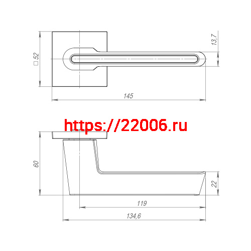 Ручка Ajax (Аякс) раздельная K.JS51.STICK SN/WH-19 матовый никель/белый фото 3