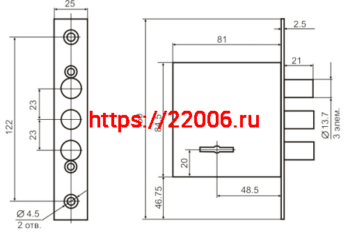 Замок Border (Бордер) врезной сувальдный ЗВ8-8Д/15, 5 кл. /70911/ фото 2 Замок Border (Бордер) врезной сувальдный ЗВ8-8Д/15, 5 кл. /70911/ фото 2