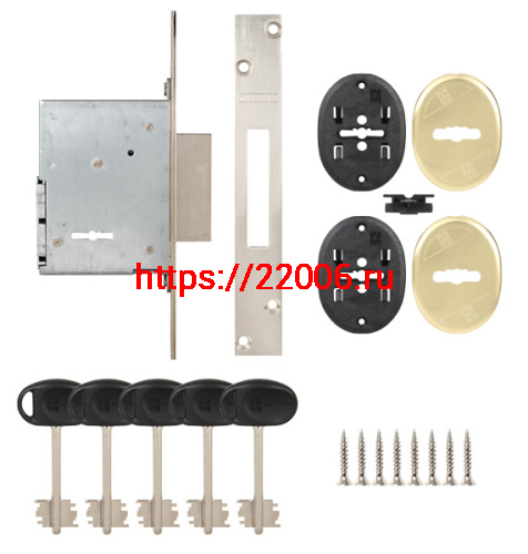 Замок Mottura (Моттура) врезной сувальдный 40.751.42 (с отв. планкой, без накладок) фото 2