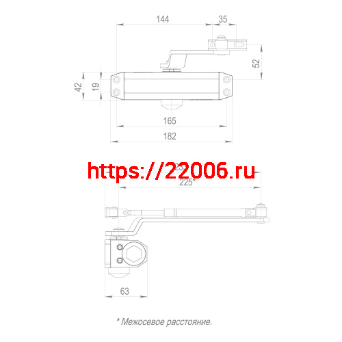 Доводчик Fuaro (Фуаро) дверной DC20-3 (DC-203) WH до 65 кг (белый) фото 3 Доводчик Fuaro (Фуаро) дверной DC20-3 (DC-203) WH до 65 кг (белый) фото 3