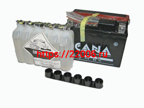 Аккумулятор CANA 12v/7hr YTX7L-BS (85EN, MF, 114*71*131, 2кг,  -) 8