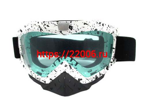 Очки 815-25 оправа белая в крапинку, линза прозрачная с защитой носа Очки 815-25 оправа белая в крапинку, линза прозрачная с защитой носа