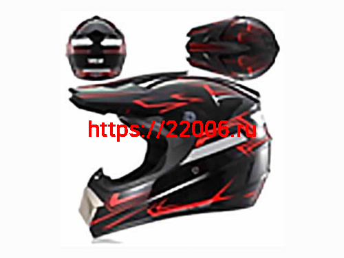 Мотошлем VIRTUE MD-905 Кросс черно-красный №2 (S) Мотошлем VIRTUE MD-905 Кросс черно-красный №2 (S)