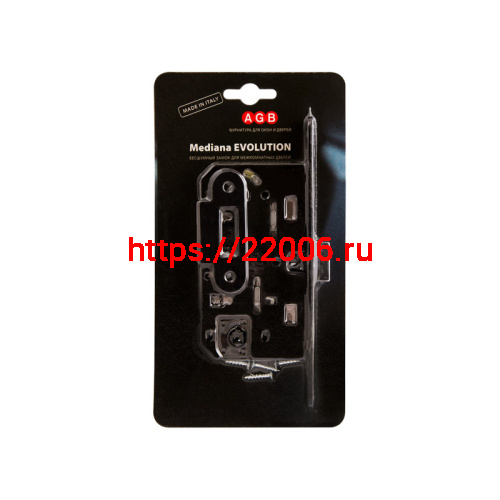 B01102.50.93.567 AGB (АГБ) Защелка врезная WC (черный) MEDIANA EV. (инд.упак+B01000.13) фото 3