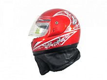 Мотошлем YM-806 красный (М) женский