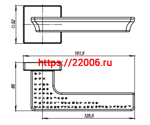 Ручка Armadillo (Армадилло) раздельная MATRIX USQ7 CP-8 Хром фото 3 Ручка Armadillo (Армадилло) раздельная MATRIX USQ7 CP-8 Хром фото 3