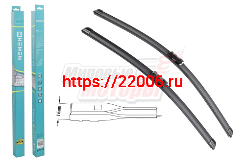 Щётки стеклоочистителя комплект 2шт. HEMEN 500/600 мм (HP6050B216) Щётки стеклоочистителя комплект 2шт. HEMEN 500/600 мм (HP6050B216)