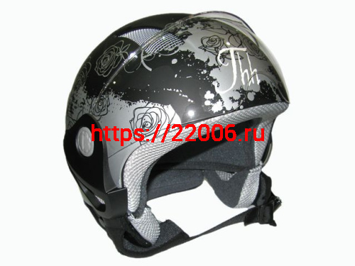 Мотошлем THH T-9 №3 matte black/silver (S) Мотошлем THH T-9 №3 matte black/silver (S)