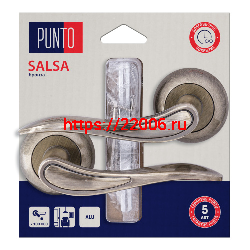 Ручка Punto (Пунто) раздельная LM/A R.TL54.SALSA/HD ABG-6 бронза