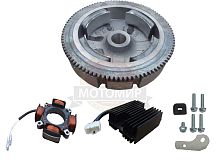 Комплект электрооборудования для 182F,188F,190F, 192F (18А, 214Вт, 12В, ( под ЭЛ/стартер, с венцом)