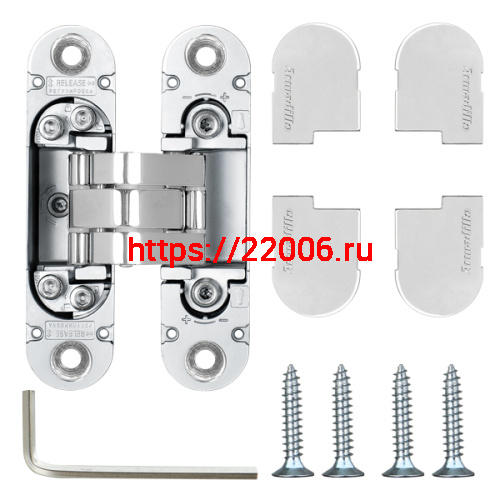 Петля Armadillo (Армадилло) скрытой установки U3D4000 CP (9540UN3D) хром фото 3 Петля Armadillo (Армадилло) скрытой установки U3D4000 CP (9540UN3D) хром фото 3