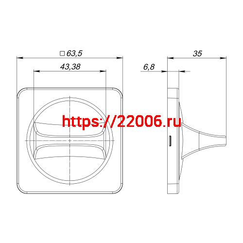 Ручка Fuaro (Фуаро) поворотная BKW8x75.K.MSC62 BL-24 черный ПЛАСТИК фото 2 Ручка Fuaro (Фуаро) поворотная BKW8x75.K.MSC62 BL-24 черный ПЛАСТИК фото 2