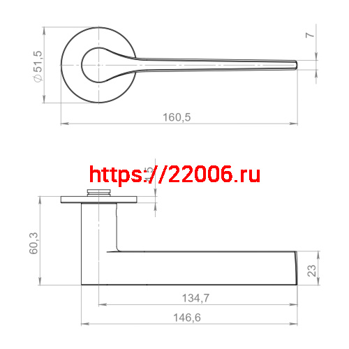 Ручка Armadillo (Армадилло) раздельная R.YM.CREME MWSC-33 итальянский тисненый фото 3