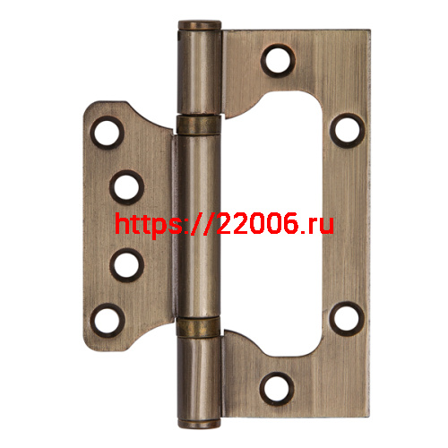 Петля Ajax (Аякс) универсальная без врезки IN4000W AB (100/P-2B 100x2,3) бронза