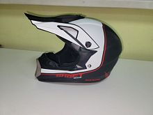 Мотошлем 126 Кросс черно-белый (XL)