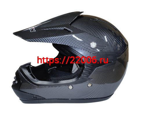 Шлем кроссовый KIRIN QL-B07, карбон, синий, размер XL фото 2