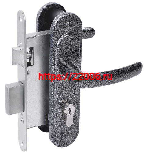 Замок Absolyute (Абсолют) врезной цилиндровый с защёлкой в комплекте с ручкой ЗВ4.2-08 (серебро антик), 4 кл. Замок Absolyute (Абсолют) врезной цилиндровый с защёлкой в комплекте с ручкой ЗВ4.2-08 (серебро антик), 4 кл.