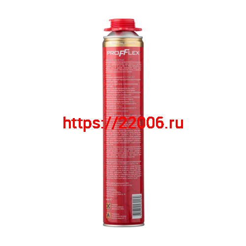 Пена монтажная PROFFLEX PRO RED Plus 65л зимняя фото 2 Пена монтажная PROFFLEX PRO RED Plus 65л зимняя фото 2